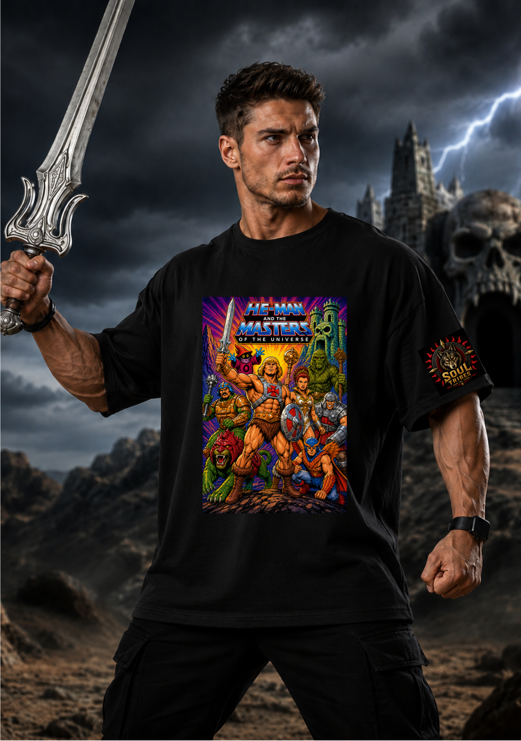 soul tribes he man and the master of universe oversized t shirt soul tribes he man and the master of universe oversized t shirt