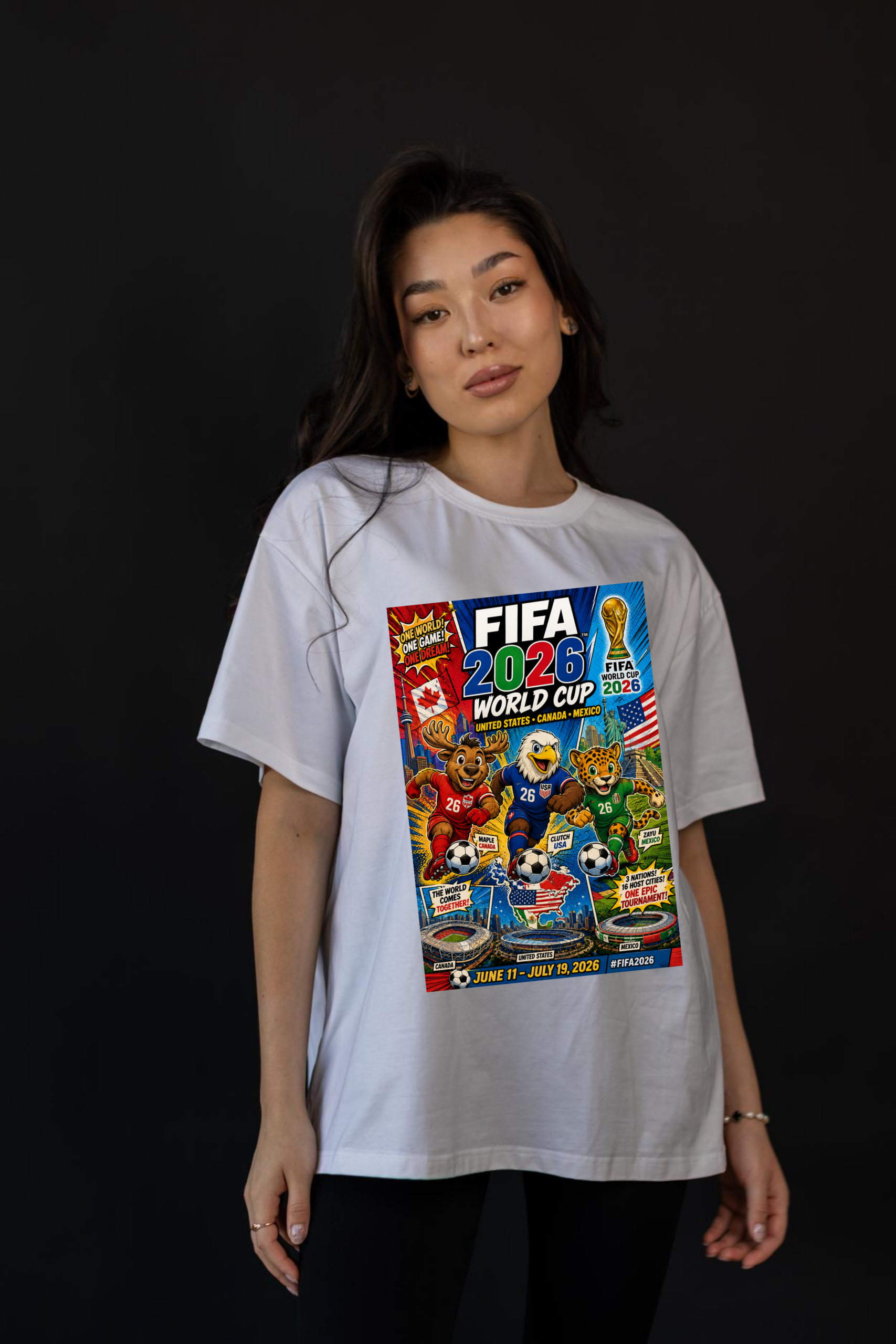 soul tribes unisex fifa mascots 2026 oversized t shirt soul tribes unisex fifa mascots 2026 oversized t shirt