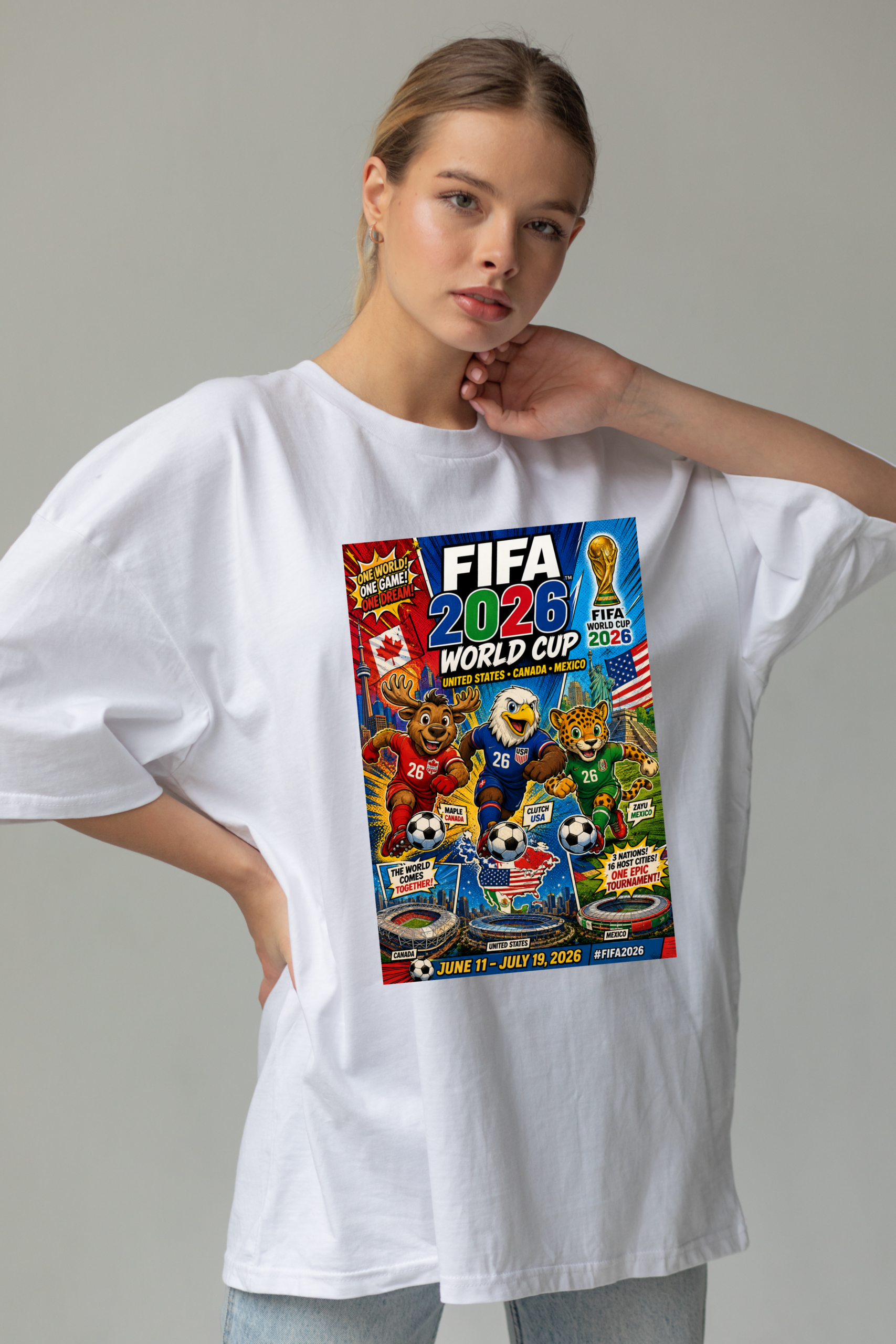 soul tribes unisex fifa mascots 2026 oversized t shirt soul tribes unisex fifa mascots 2026 oversized t shirt