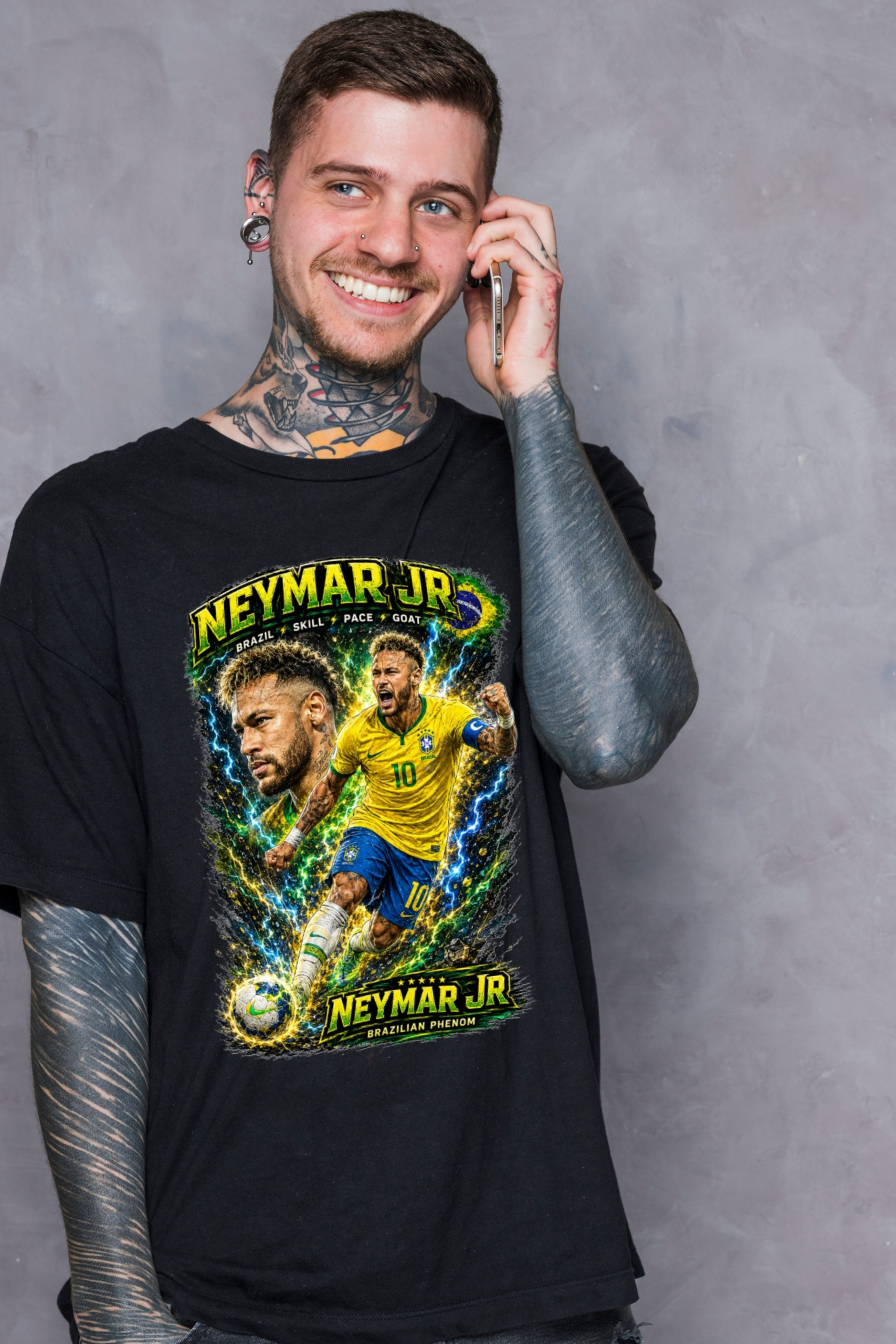 soul tribes unisex neymar jr brazil fifa 2026 oversized t shirt soul tribes unisex neymar jr brazil fifa 2026 oversized t shirt