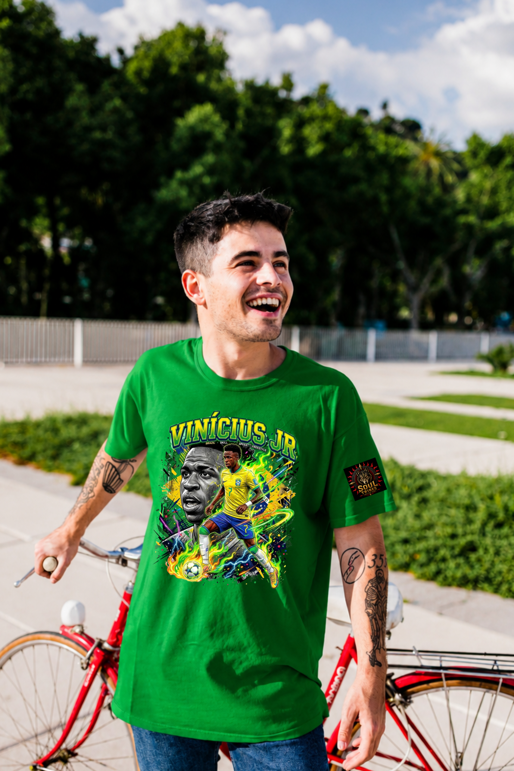 soul tribes unisex vinicius jr brazil fifa 2026 oversized t shirt soul tribes unisex vinicius jr brazil fifa 2026 oversized t shirt