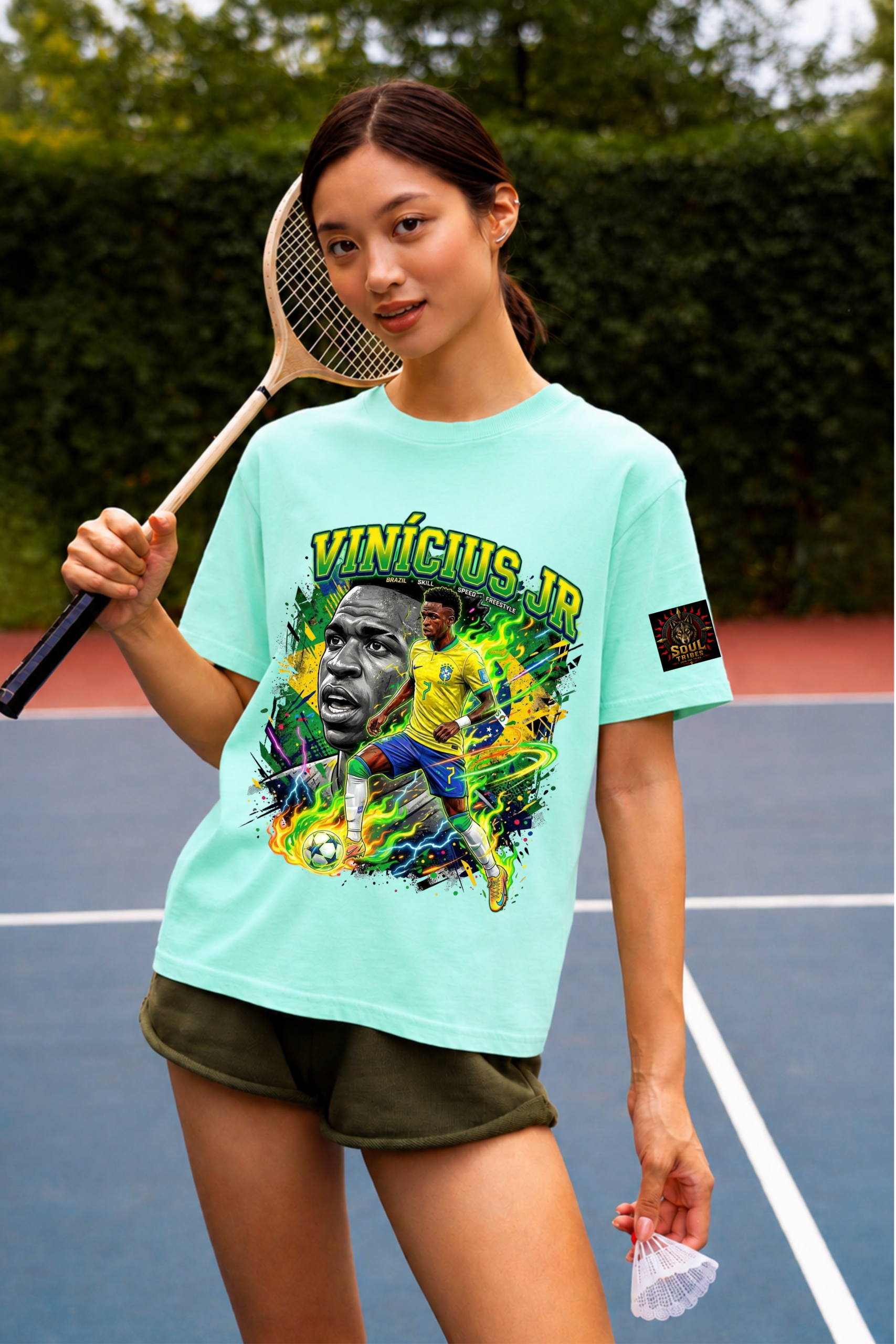 soul tribes unisex vinicius jr brazil fifa 2026 oversized t shirt soul tribes unisex vinicius jr brazil fifa 2026 oversized t shirt