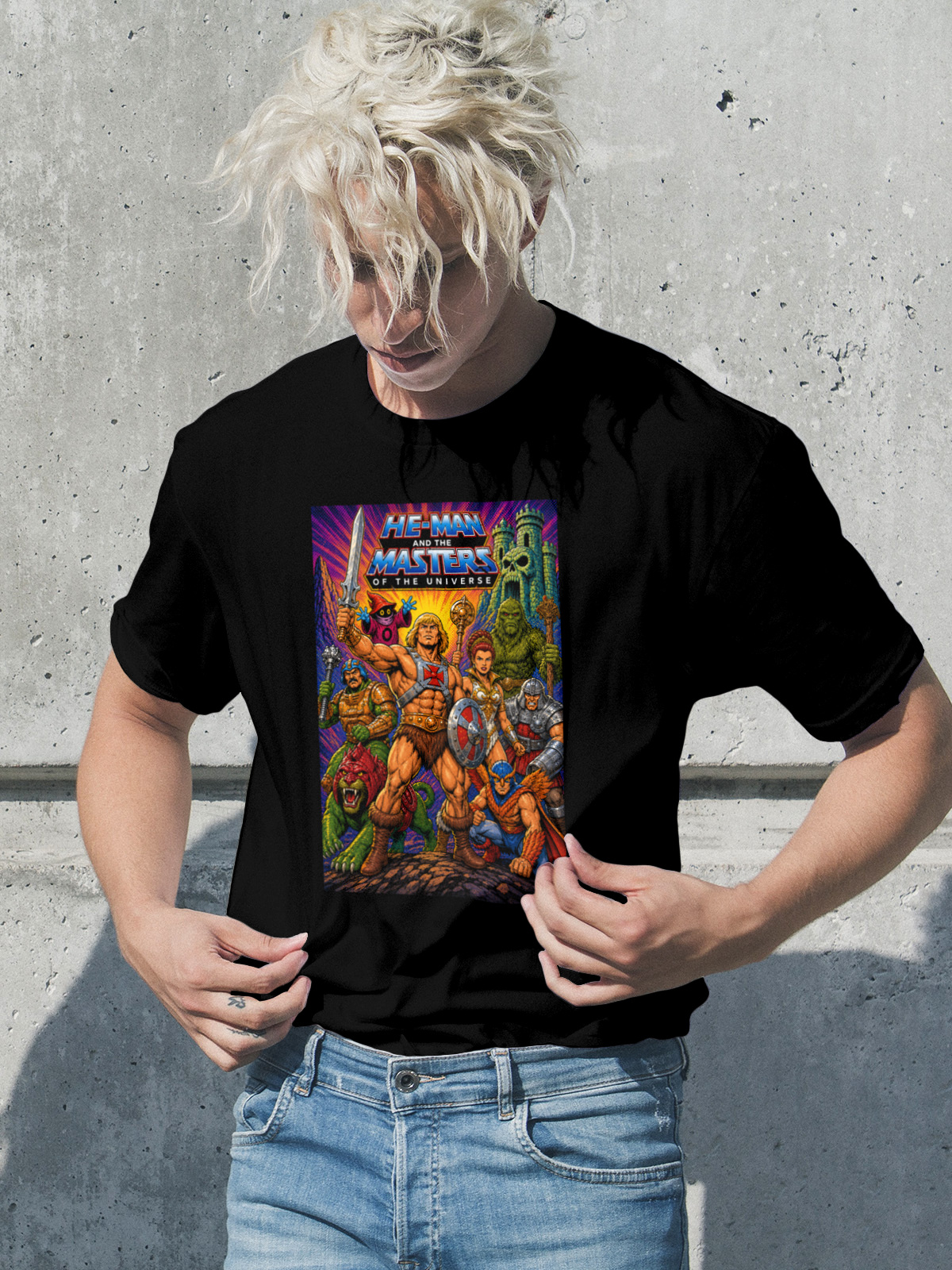 soul tribes unisex he man and the master of universe classic crew t shirt