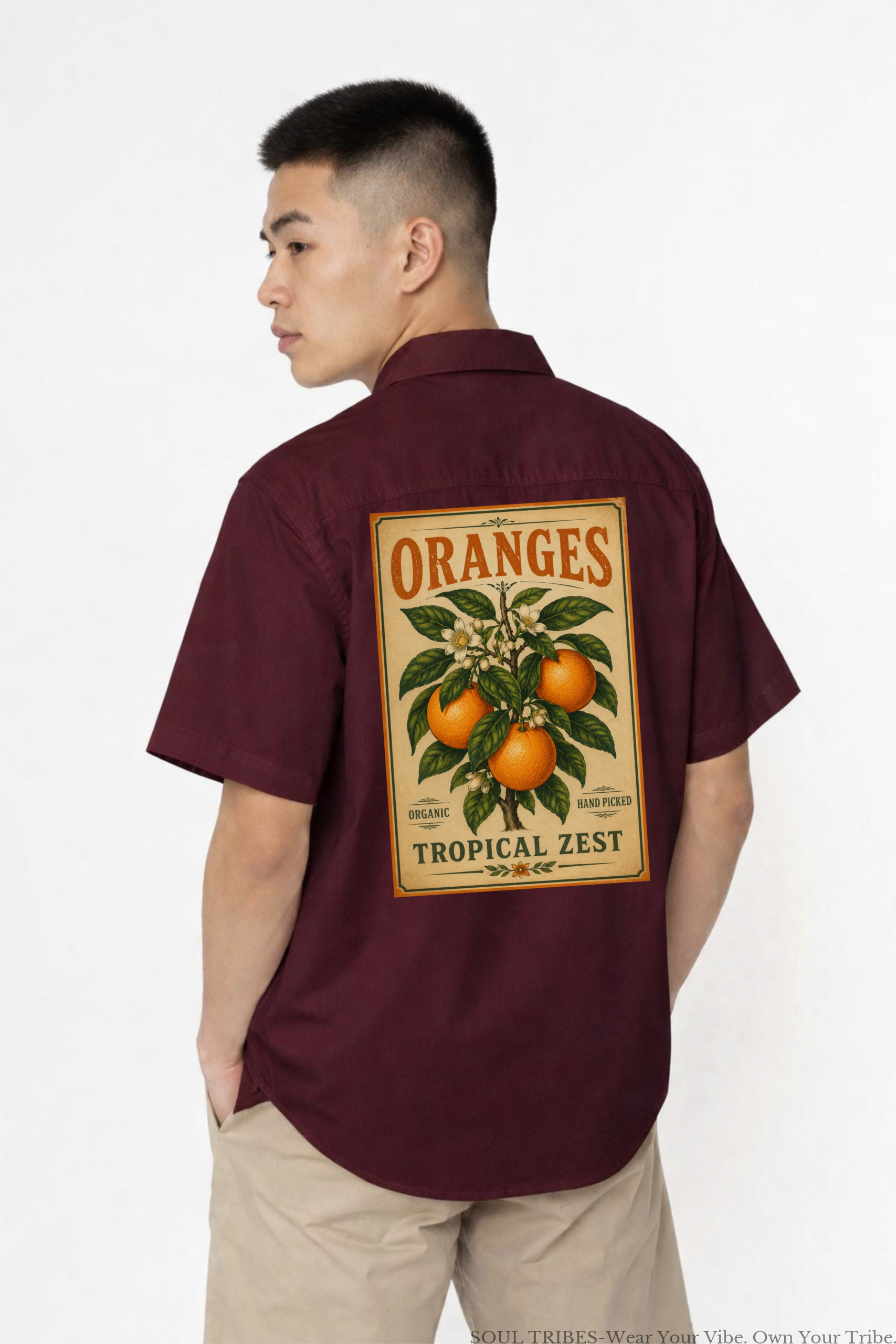 soul tribes unisex vintage orange tree oversized shirt soul tribes unisex vintage orange tree oversized shirt
