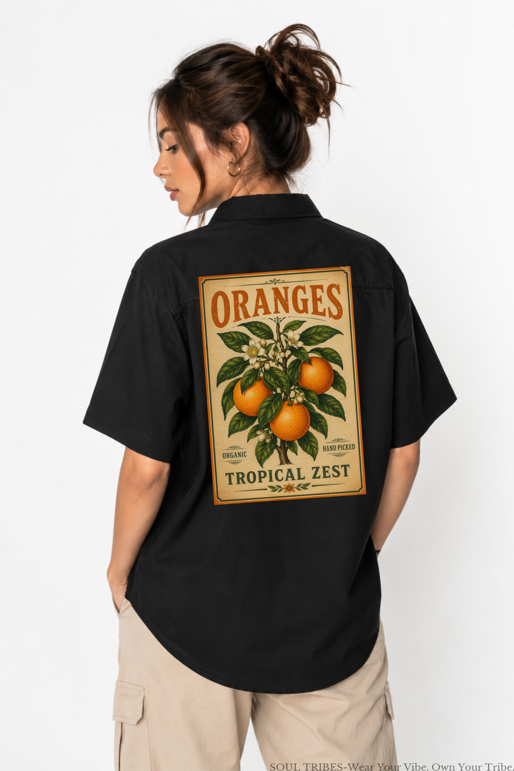 soul tribes unisex vintage orange tree oversized shirt soul tribes unisex vintage orange tree oversized shirt
