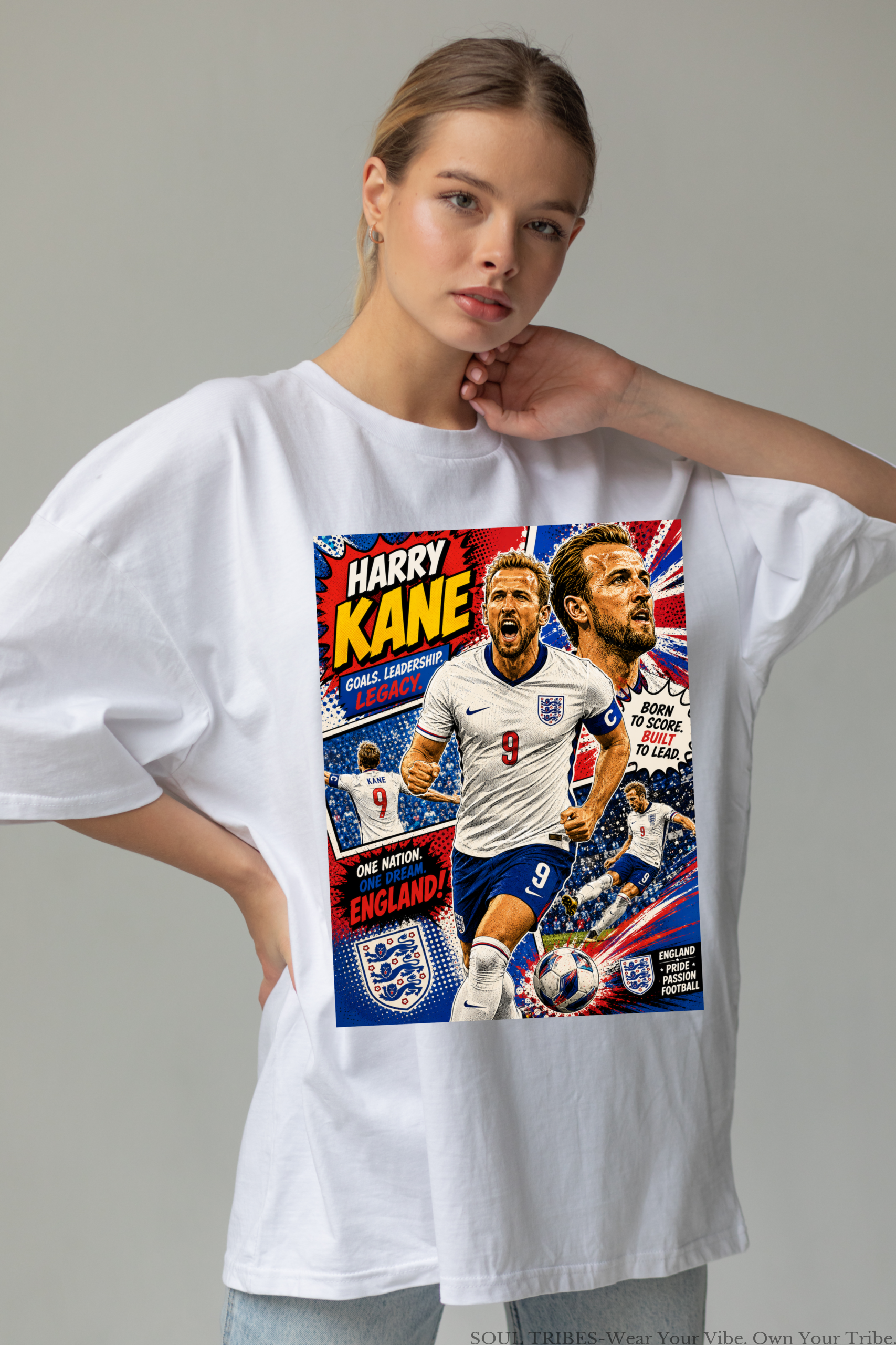 soul tribes unisex kane england fifa 2026 oversized t shirt soul tribes unisex kane england fifa 2026 oversized t shirt