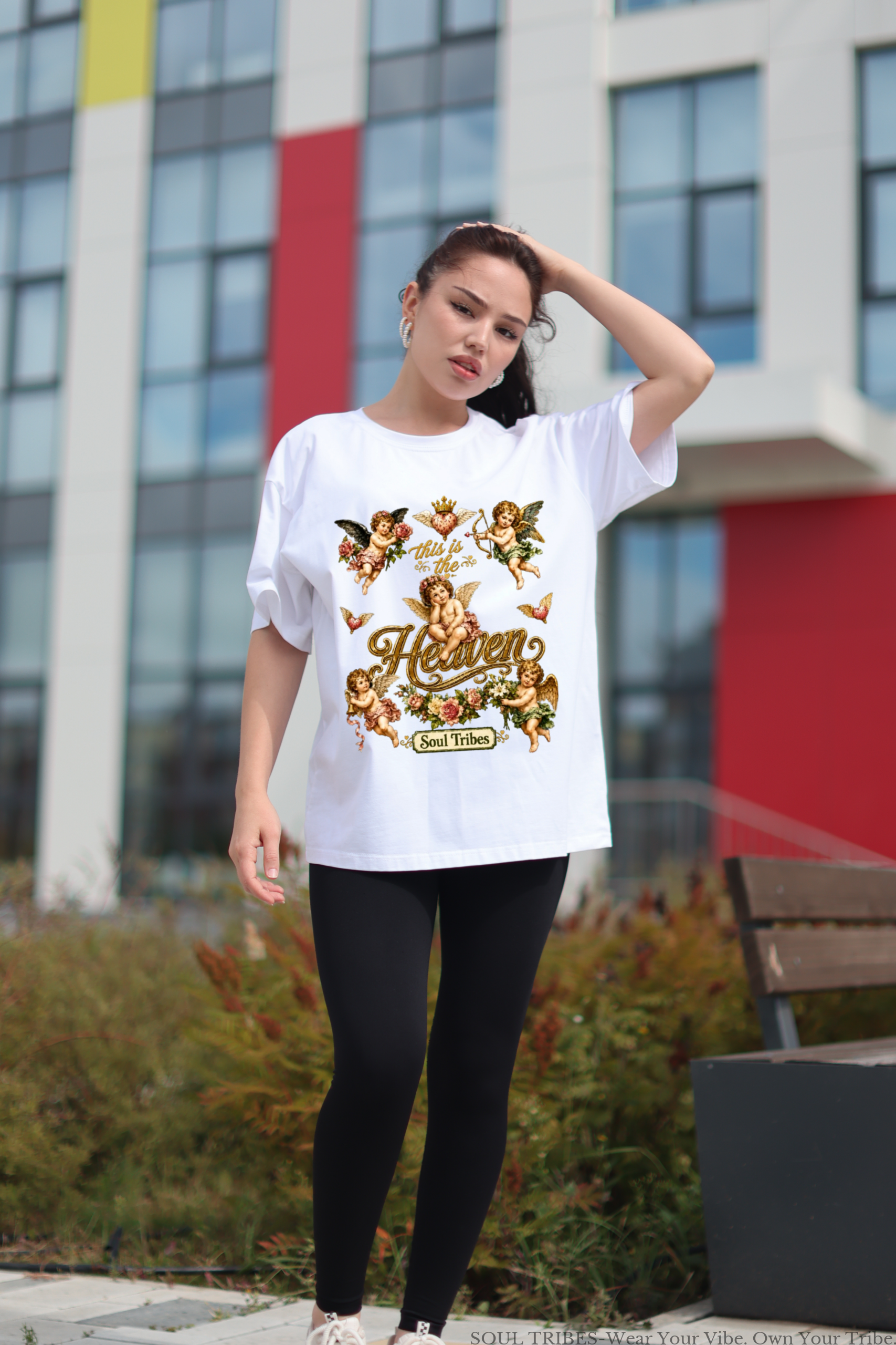 soul tribes unisex heaven with angels oversized t shirt soul tribes unisex heaven with angels oversized t shirt