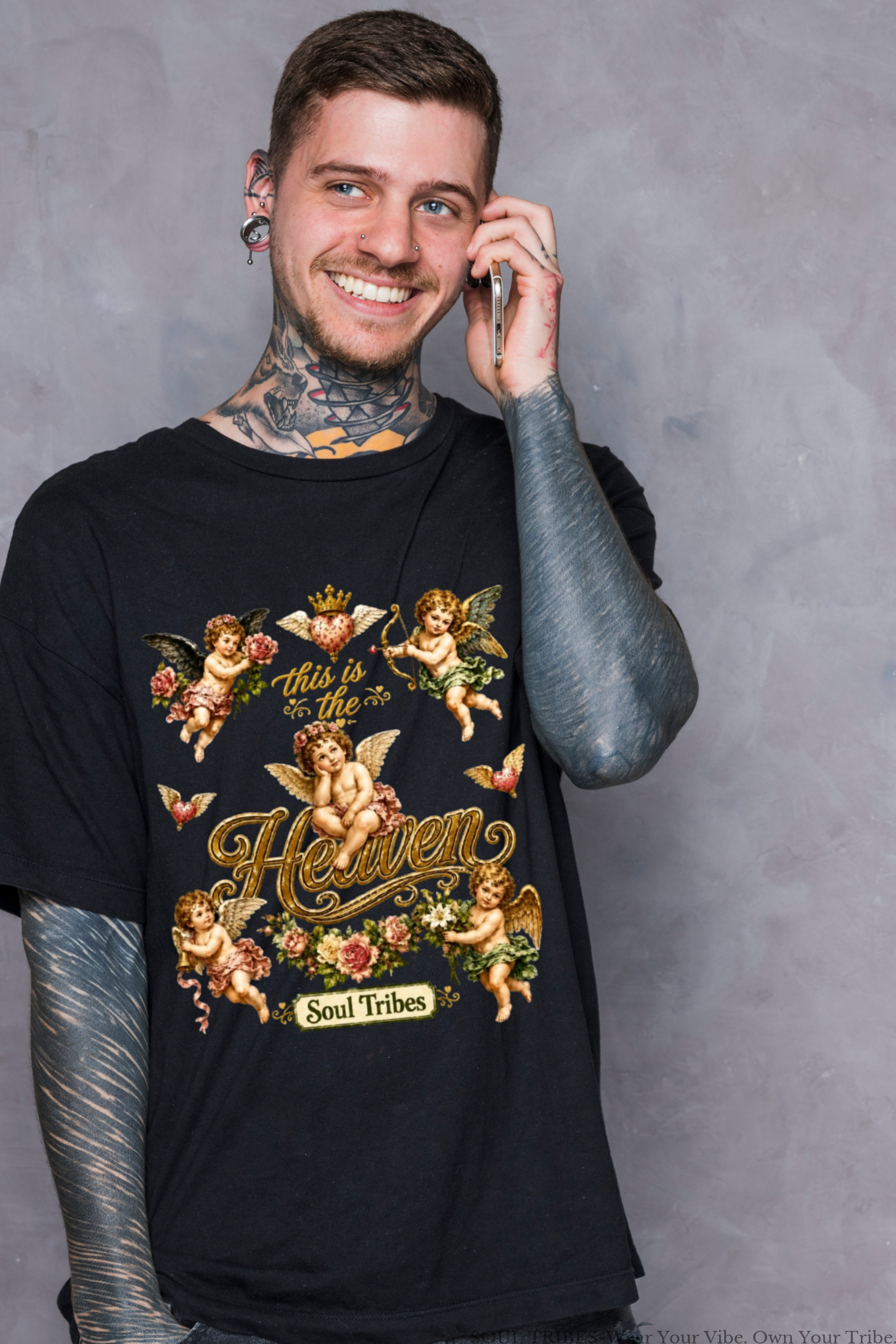 soul tribes unisex heaven with angels oversized t shirt soul tribes unisex heaven with angels oversized t shirt
