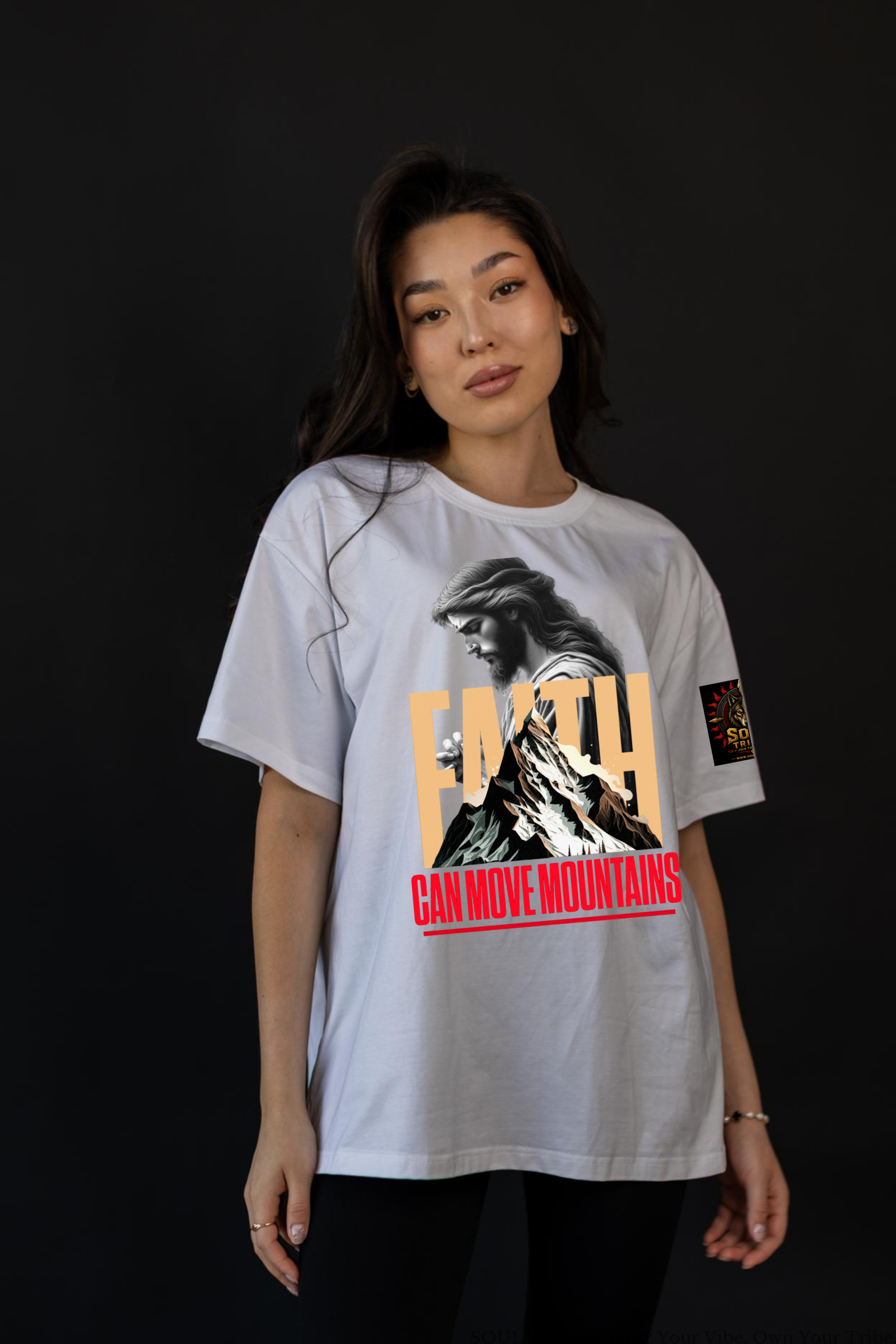 soul tribes unisex faith can move mountains oversized t shirt soul tribes unisex faith can move mountains oversized t shirt
