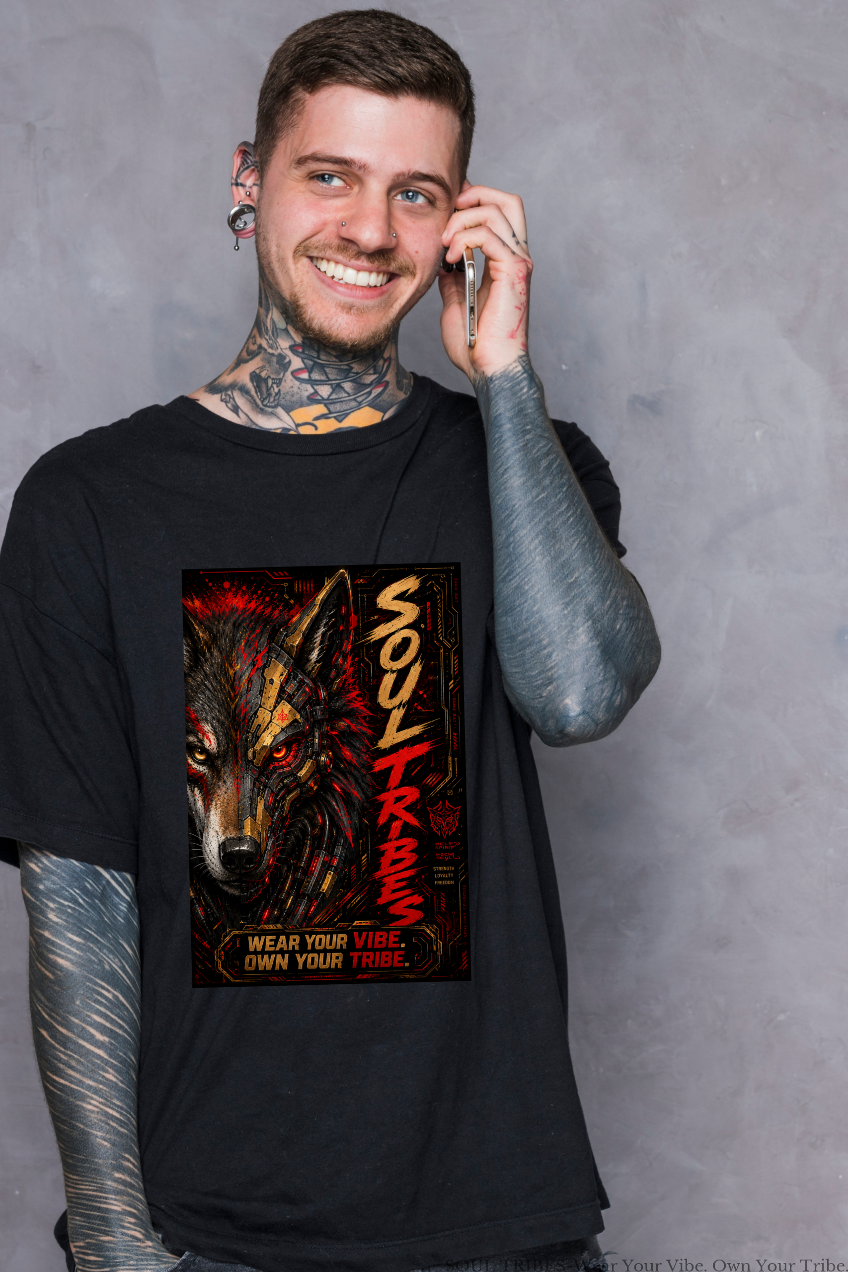 soul tribes mech wolf oversized t shirt soul tribes mech wolf oversized t shirt