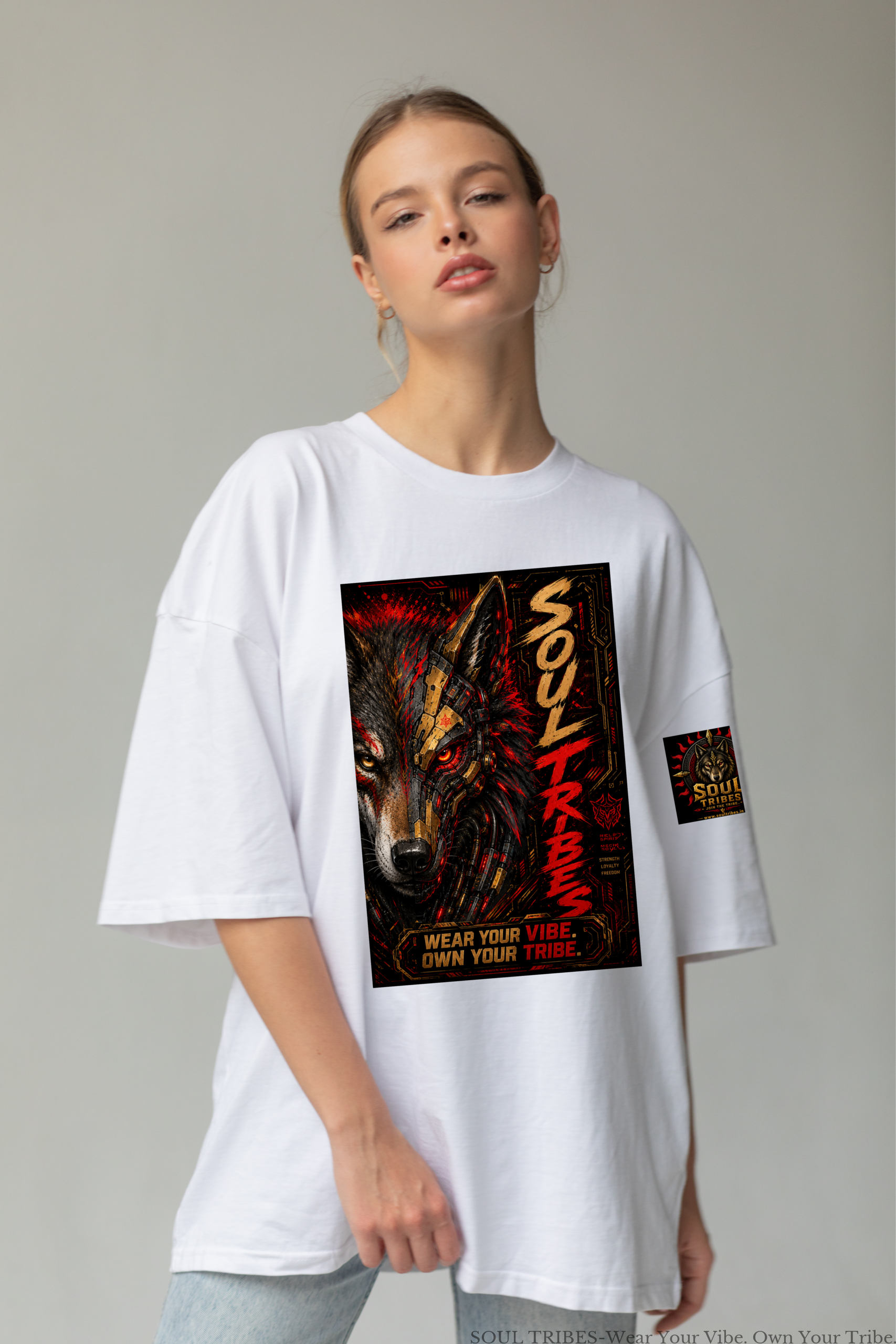 soul tribes mech wolf oversized t shirt soul tribes mech wolf oversized t shirt