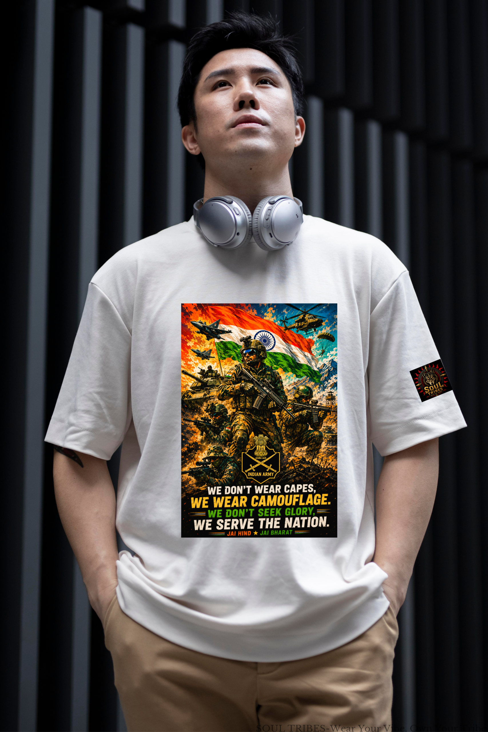 soul tribes indian army unisex oversized t shirt soul tribes indian army unisex oversized t shirt