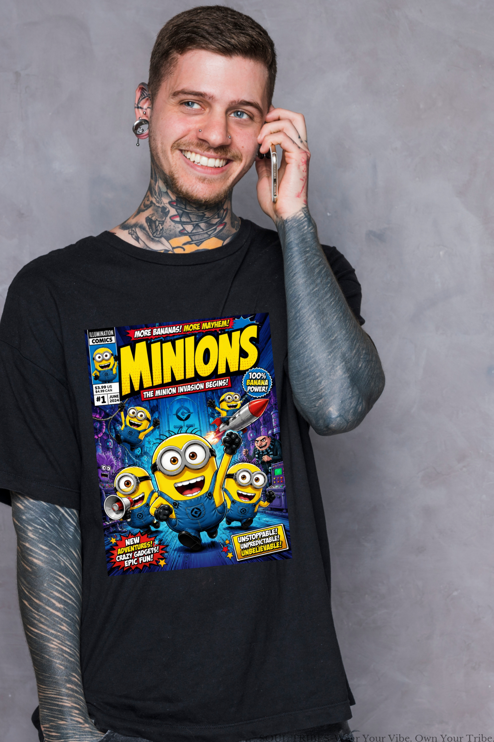 soul tribes unisex minions oversized graphic t shirt soul tribes unisex minions oversized graphic t shirt