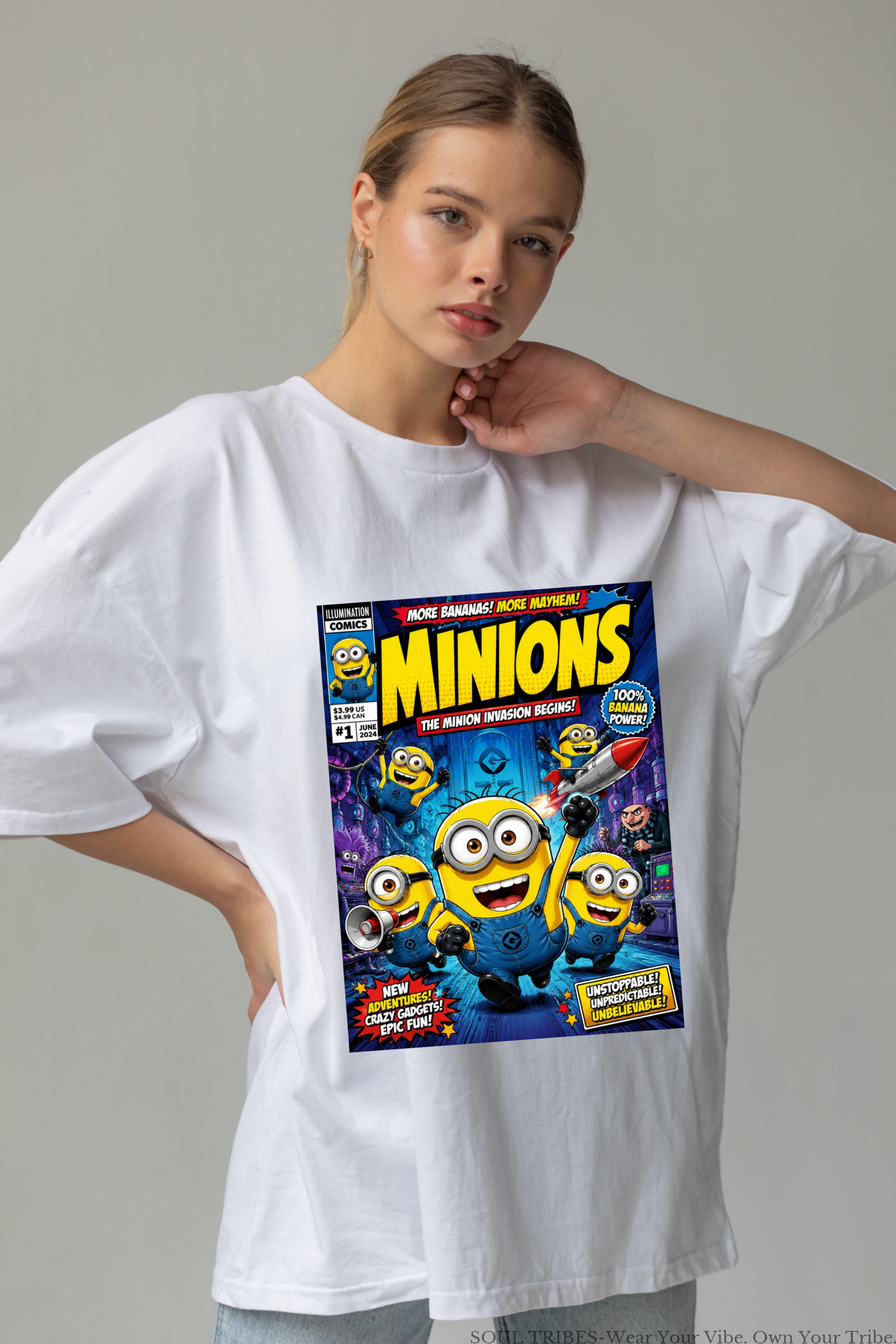 soul tribes unisex minions oversized graphic t shirt soul tribes unisex minions oversized graphic t shirt
