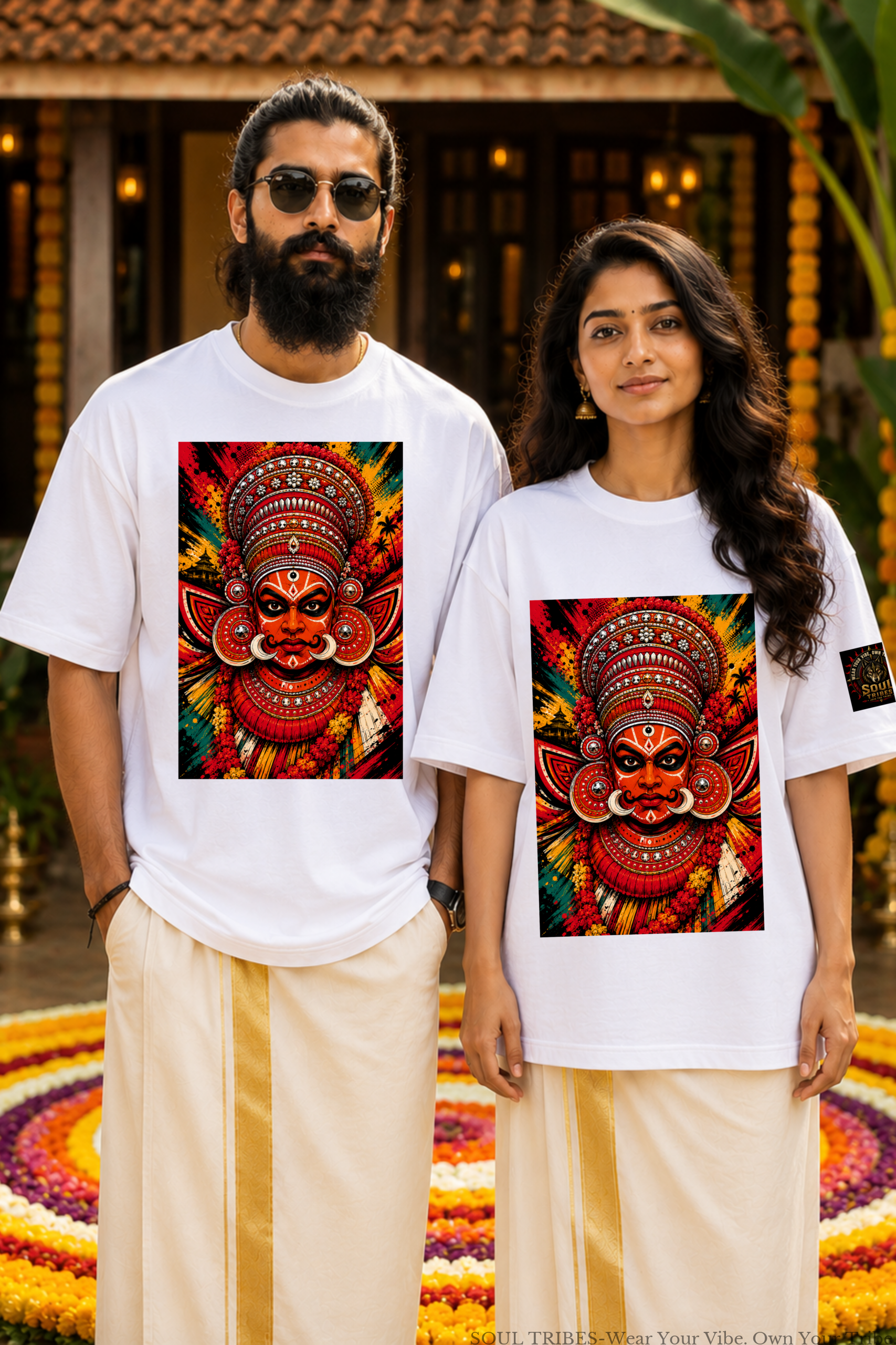 soul tribes unisex theyyam face oversized t shirt soul tribes unisex theyyam face oversized t shirt