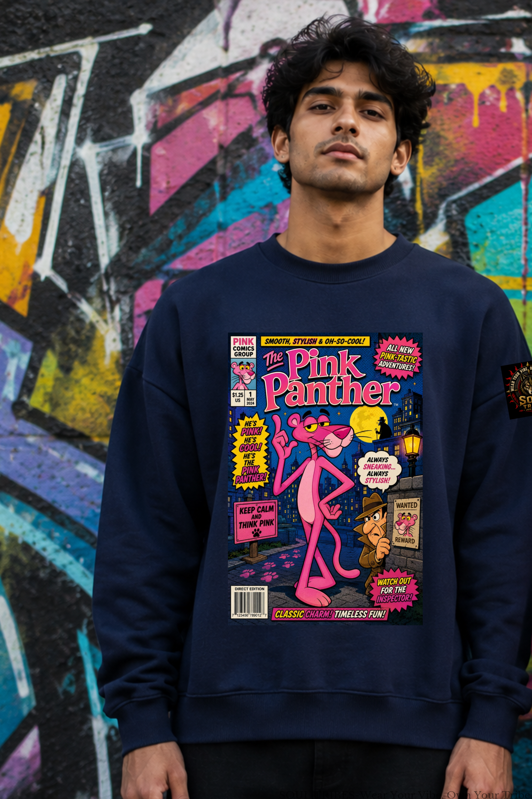 soul tribes unisex pink panther sweatshirt soul tribes unisex pink panther sweatshirt