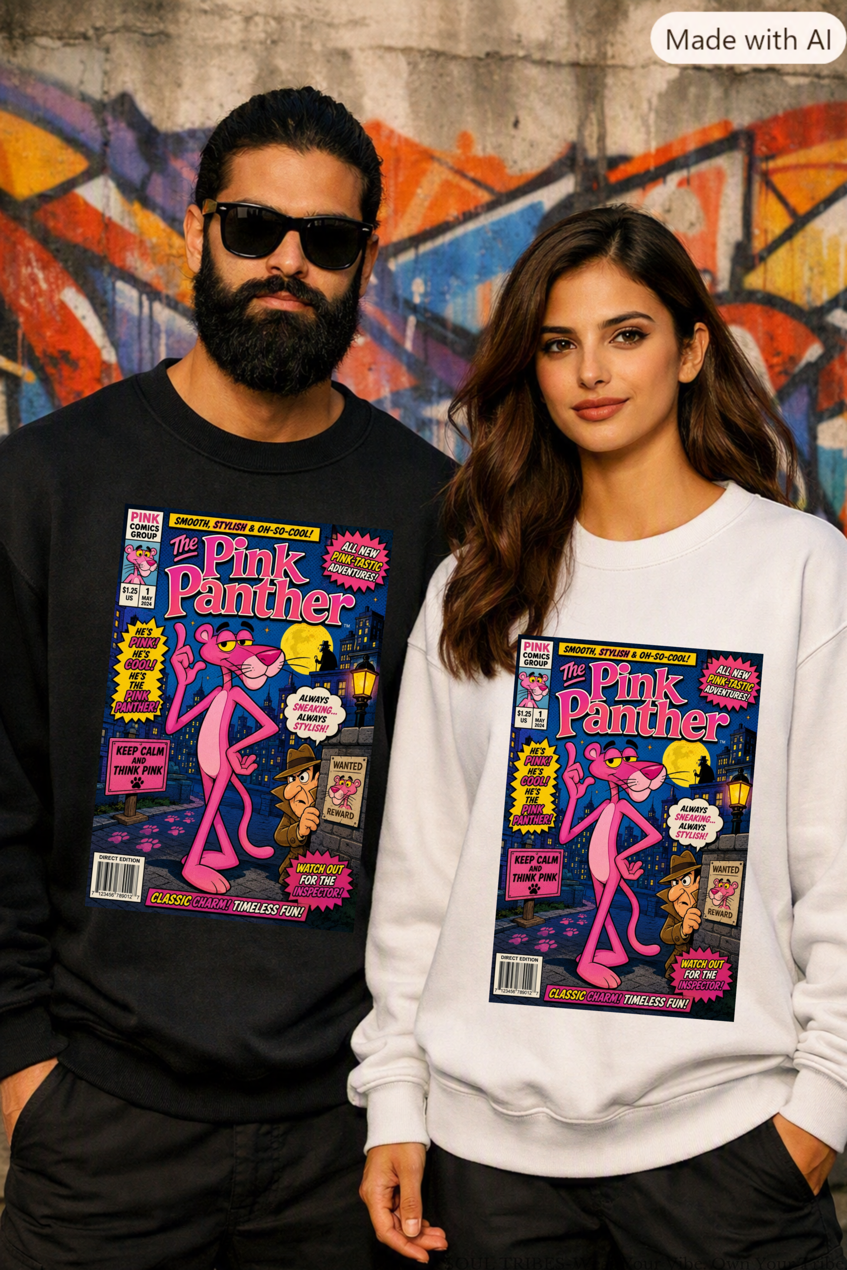 soul tribes unisex pink panther sweatshirt soul tribes unisex pink panther sweatshirt