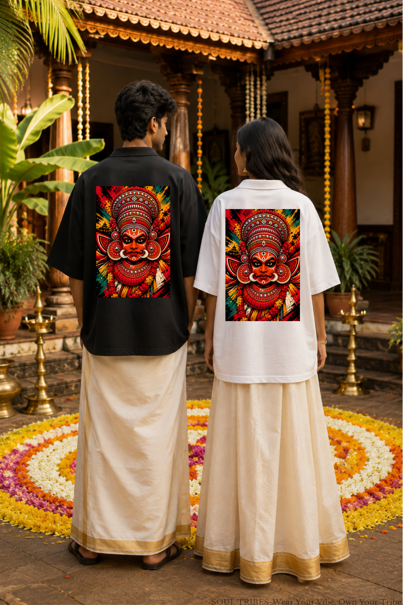 soul tribes unisex theyyam face back print oversized shirt soul tribes unisex theyyam face back print oversized shirt