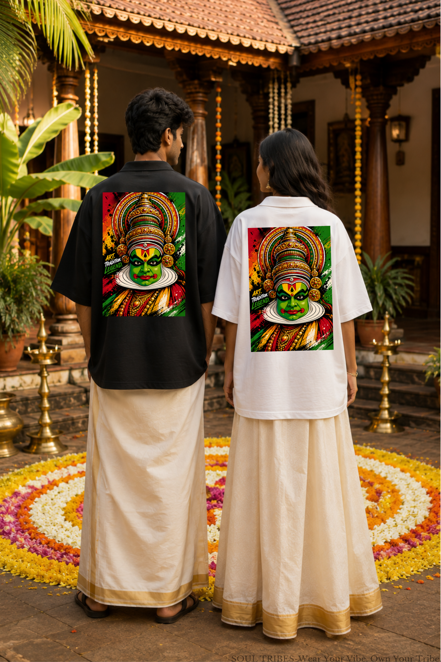 soul tribes unisex kathakali face back print oversized shirt soul tribes unisex kathakali face back print oversized shirt