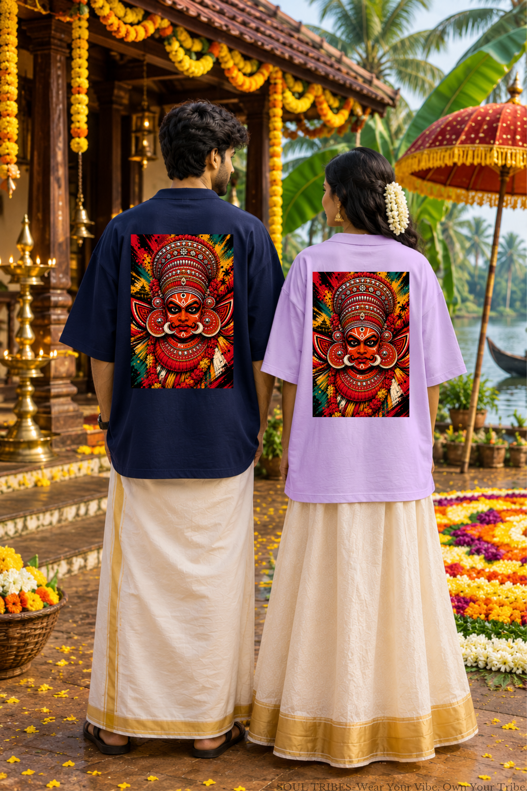 soul tribes unisex theyyam face back print oversized shirt soul tribes unisex theyyam face back print oversized shirt