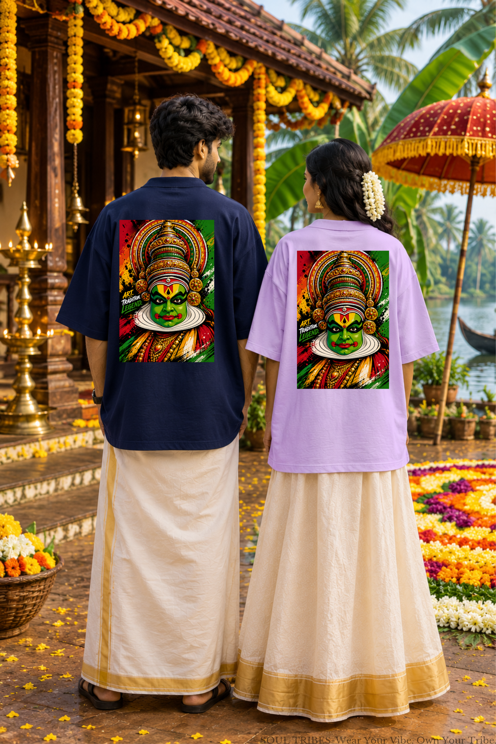 soul tribes unisex kathakali face back print oversized shirt soul tribes unisex kathakali face back print oversized shirt
