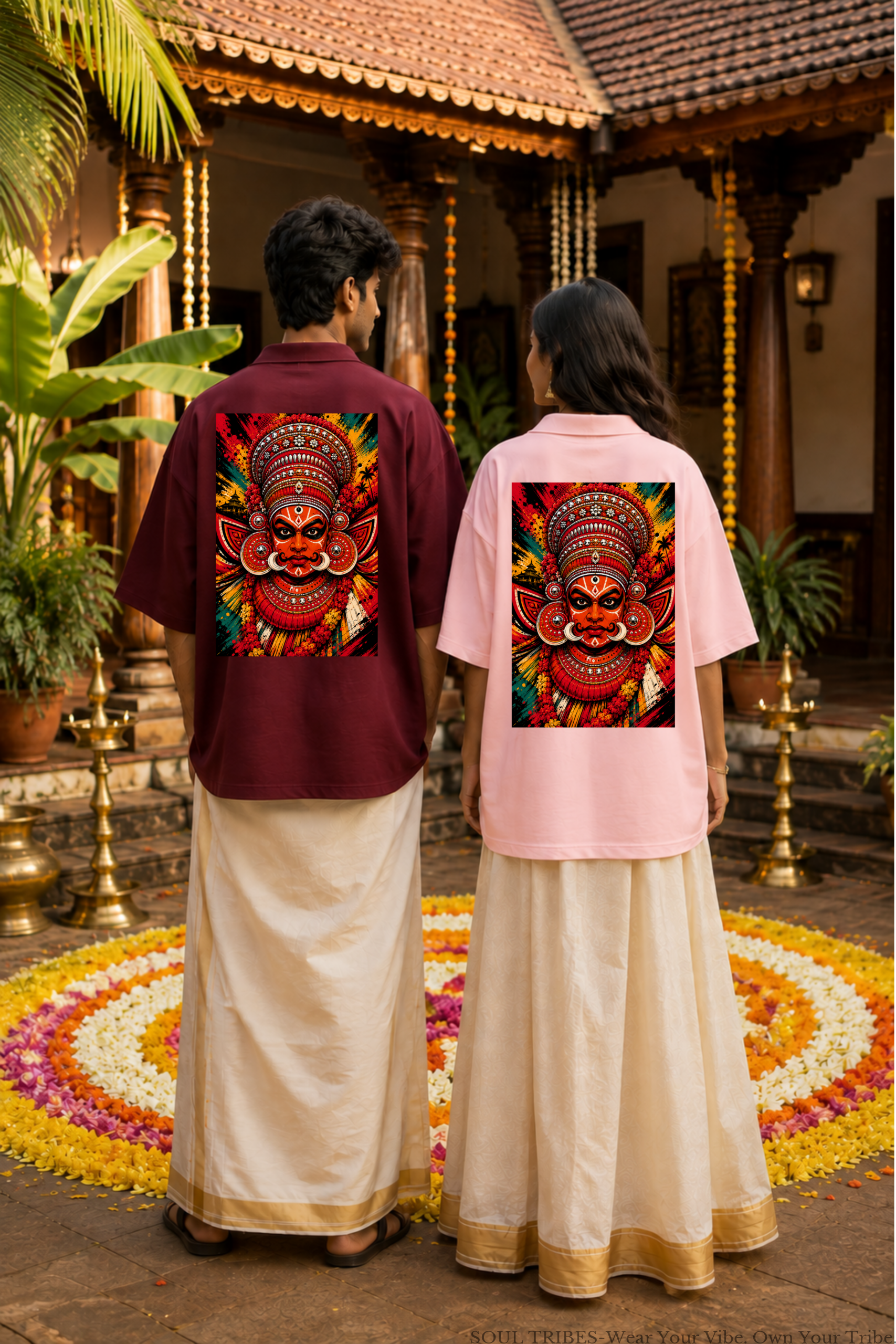 soul tribes unisex theyyam face back print oversized shirt soul tribes unisex theyyam face back print oversized shirt