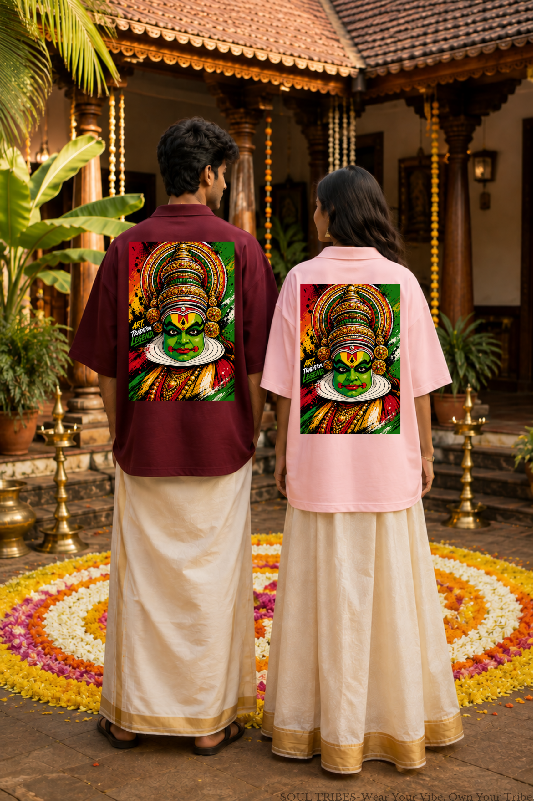 soul tribes unisex kathakali face back print oversized shirt soul tribes unisex kathakali face back print oversized shirt