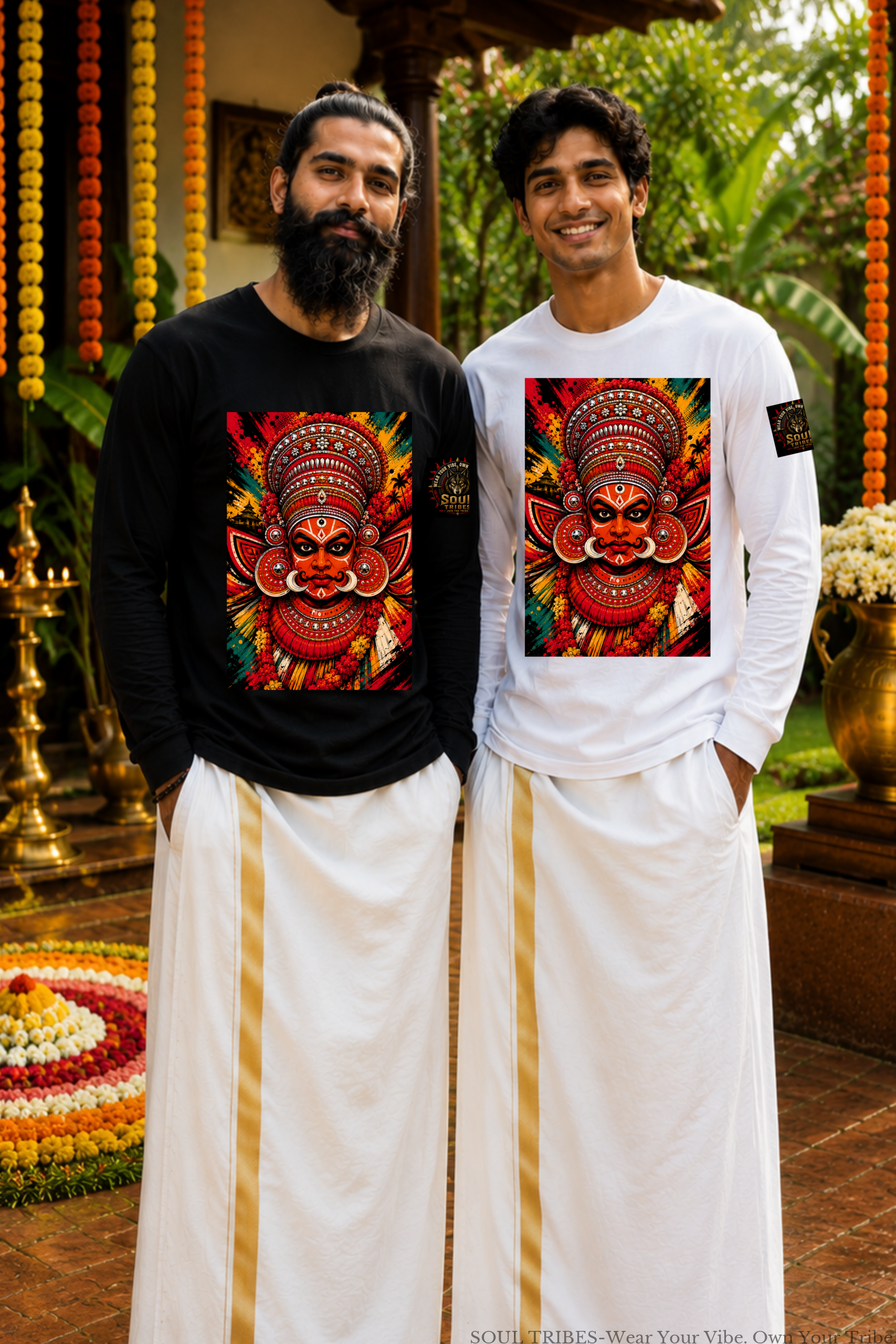 soul tribes mens theyyam face full sleeve t shirt soul tribes mens theyyam face full sleeve t shirt