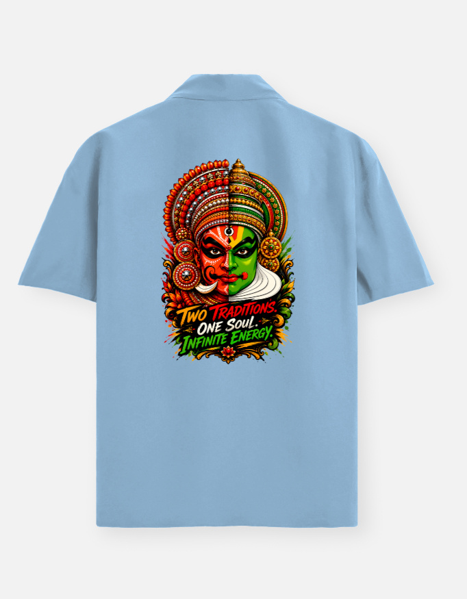 soul tribes unisex theyyam & kathakali face fusion oversized shirt soul tribes unisex theyyam & kathakali face fusion oversized shirt
