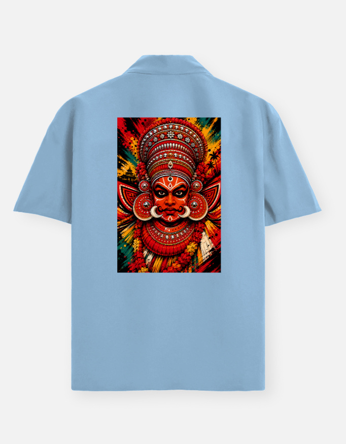 soul tribes unisex theyyam face back print oversized shirt soul tribes unisex theyyam face back print oversized shirt