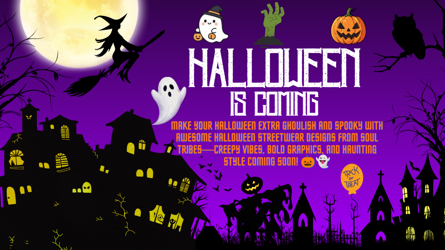 purple and black illustrative halloween costume party presentation (1)